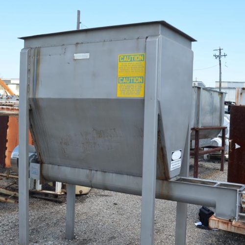 American Process S/S 7 in Dia Screw Feeder with 40 Cu Ft Hopper