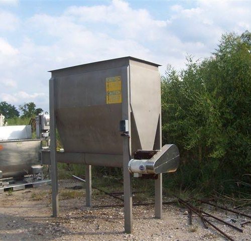 American Process S/S 7 in Dia Screw Feeder with 40 Cu Ft Hopper