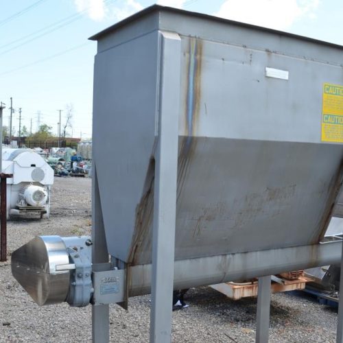 American Process S/S 7 in Dia Screw Feeder with 40 Cu Ft Hopper