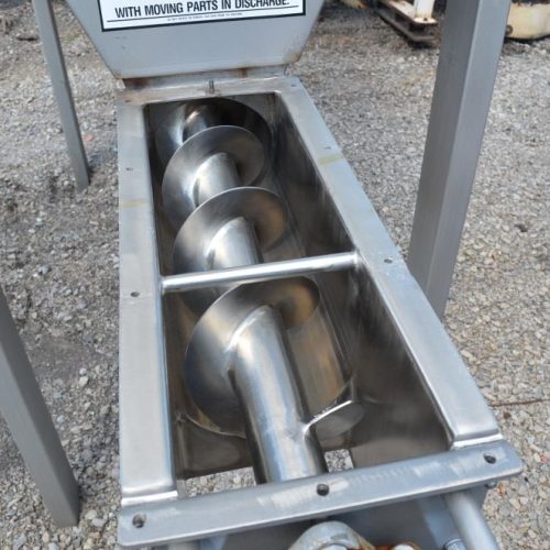 American Process S/S 7 in Dia Screw Feeder with 40 Cu Ft Hopper