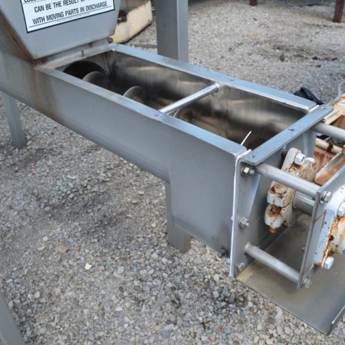 American Process S/S 7 in Dia Screw Feeder with 40 Cu Ft Hopper