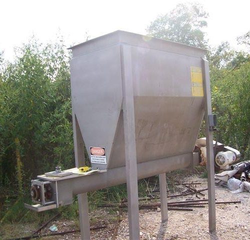 American Process S/S 7 in Dia Screw Feeder with 40 Cu Ft Hopper