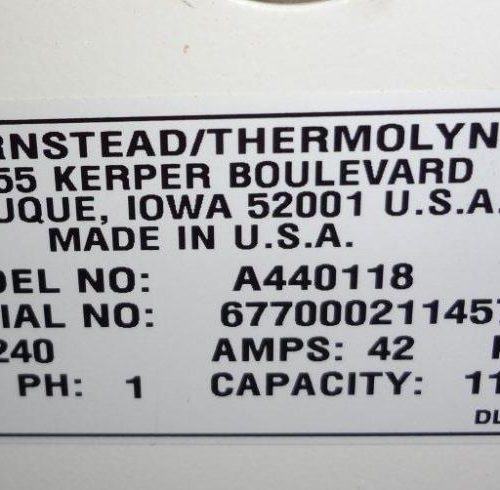 Barnstead Thermolyne Model A440118 Mega Pure Automatic Water Distillation Unit