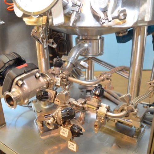 10 Gallon Lee Model 40LU S/S Jacketed Pressure Agitated Reactor