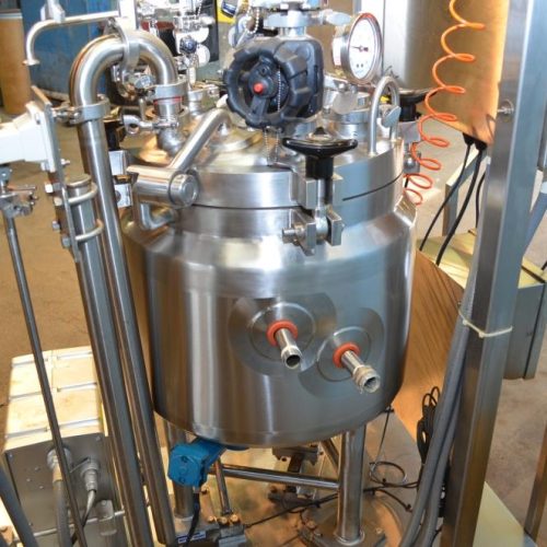 10 Gallon Lee Model 40LU S/S Jacketed Pressure Agitated Reactor