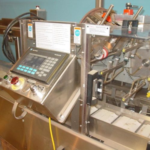 MGS MCM500 Glue S/S 1/2 in – 2.75 in Pitch Cartoner with GUK Leaflet Feeder System