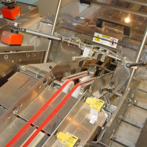 MGS MCM500 Glue S/S 1/2 in – 2.75 in Pitch Cartoner with GUK Leaflet Feeder System