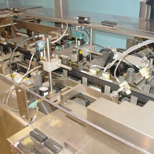 MGS MCM500 Glue S/S 1/2 in – 2.75 in Pitch Cartoner with GUK Leaflet Feeder System