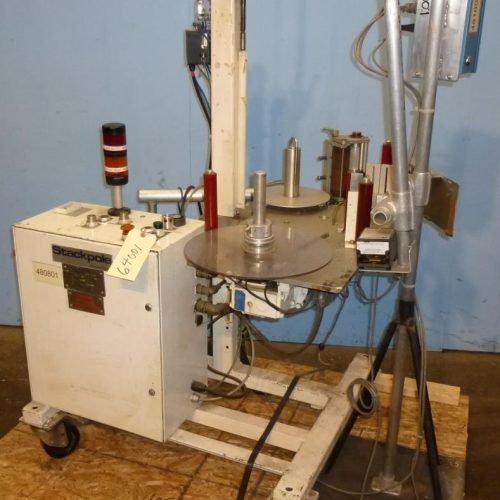 Stackpole Model SM900 Pressure Sensitive Wipe on Case Labeler w/ Portable Stand