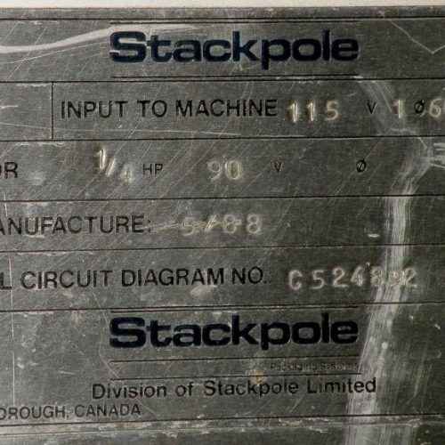 Stackpole Model SM900 Pressure Sensitive Wipe on Case Labeler w/ Portable Stand