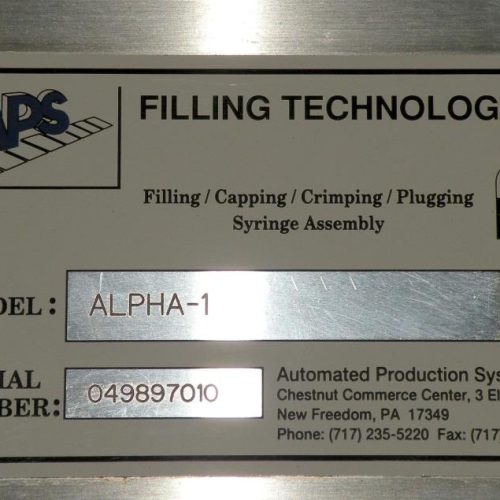 APS Model Alpha1 (8) Head Positive Displacement Servo Diaphragm Pump Filler