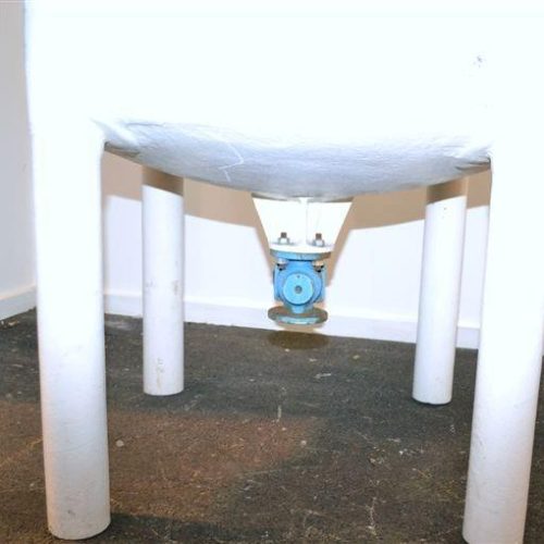 400 Gallon Ershigs Fiberglass Dish Top and Bottom Vertical Tank