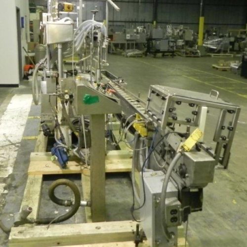 Cozzoli Model LF840 8 Head Inline Continuous Motion Walking Beam Style Piston Filler
