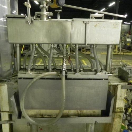 Cozzoli Model LF840 8 Head Inline Continuous Motion Walking Beam Style Piston Filler