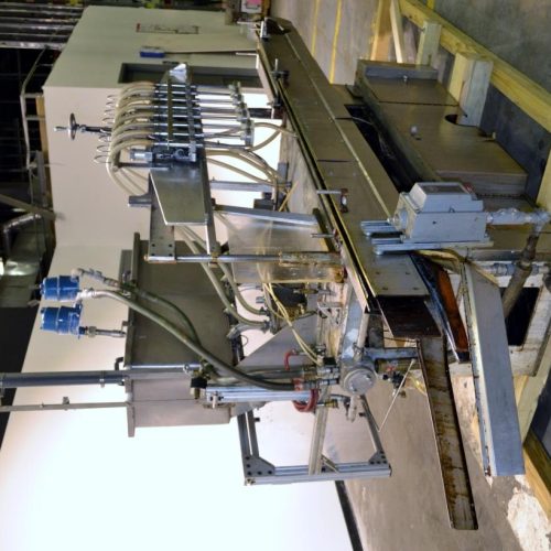 Cozzolli Model LF840 8 Head Inline Continuous Motion Walking Beam Style Piston Filler