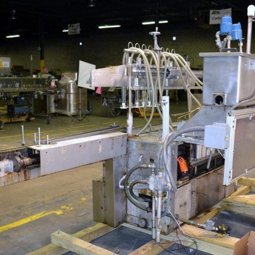 Cozzolli Model LF840 8 Head Inline Continuous Motion Walking Beam Style Piston Filler