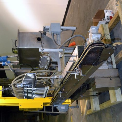 Cozzolli Model LF840 8 Head Inline Continuous Motion Walking Beam Style Piston Filler