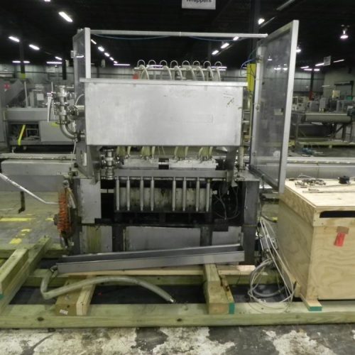 Cozzolli Model LF840 8 Head Continuous Motion Walking Beam Style Inline Piston Filler