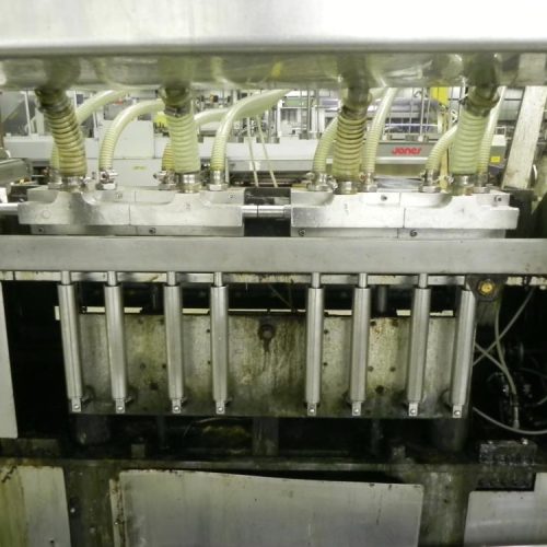 Cozzolli Model LF840 8 Head Continuous Motion Walking Beam Style Inline Piston Filler