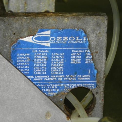 Cozzolli Model LF840 8 Head Continuous Motion Walking Beam Style Inline Piston Filler