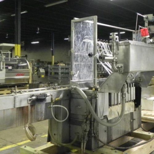 Cozzolli Model LF840 8 Head Continuous Motion Walking Beam Style Inline Piston Filler