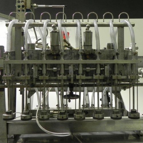Cozzolli Model LF840 8 Head Continuous Motion Walking Beam Style Inline Piston Filler