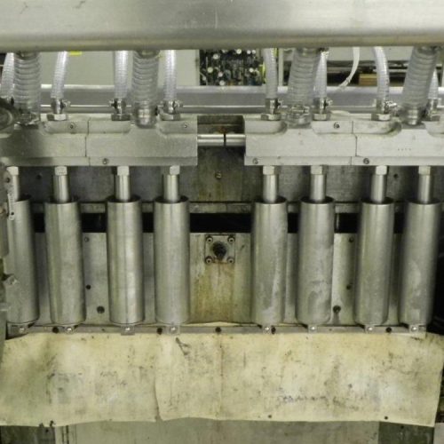 Cozzolli Model LF840 8 Head Continuous Motion Walking Beam Style Inline Piston Filler