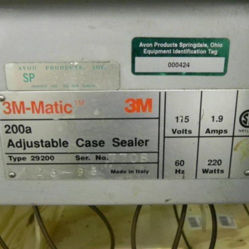 3M Model 200A Top Only Adjustable Case Tape Sealer