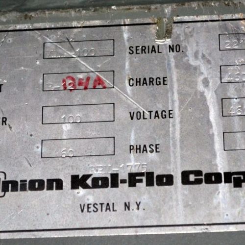 KolFlo Model XXF100 Chiller R134A Refrigerant