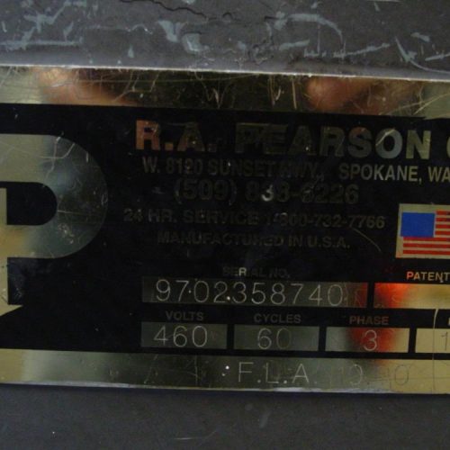 Pearson Model R23501 Case Erector 18 cpm w/ Bottom 3M Tape head