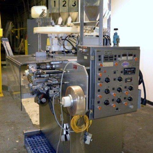 WrapAde Model TT4 Vertical Strip Packager w/6 tablets or capsule hoppers