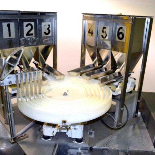 WrapAde Model TT4 Vertical Strip Packager w/6 tablets or capsule hoppers