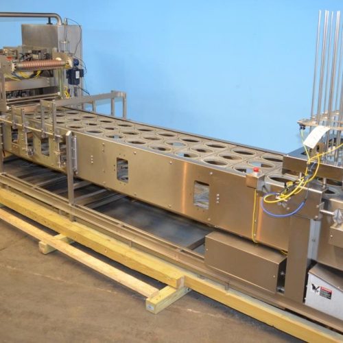 Orics S30 Inline 30 TPM Tray Packaging Line w/ 3 Piston Filler, Pack Area and Sealer