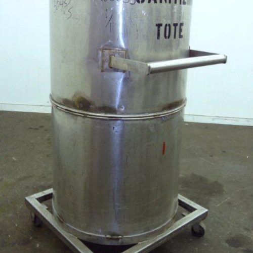 150 Gallon S/S Single Wall Vertical Portable Tote