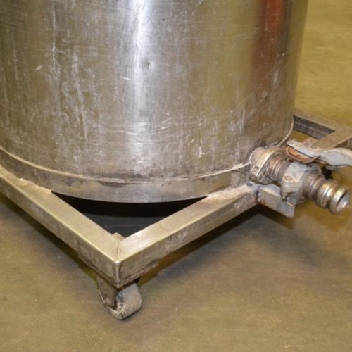 150 Gallon S/S Single Wall Vertical Portable Tote