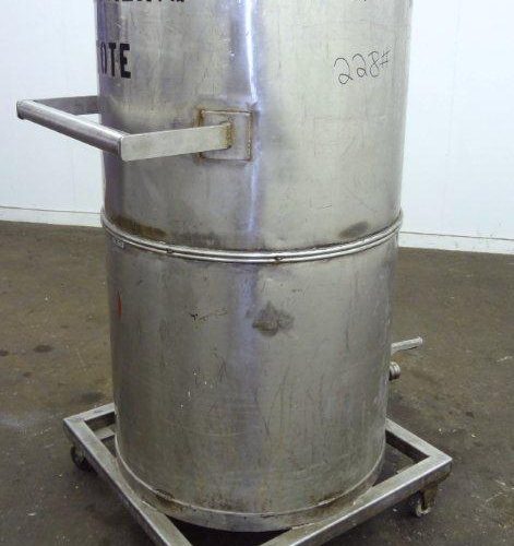 150 Gallon S/S Single Wall Vertical Portable Tote