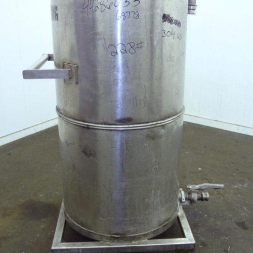 150 Gallon S/S Single Wall Vertical Portable Tote