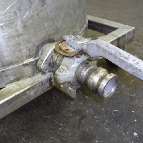 150 Gallon S/S Single Wall Vertical Portable Tote