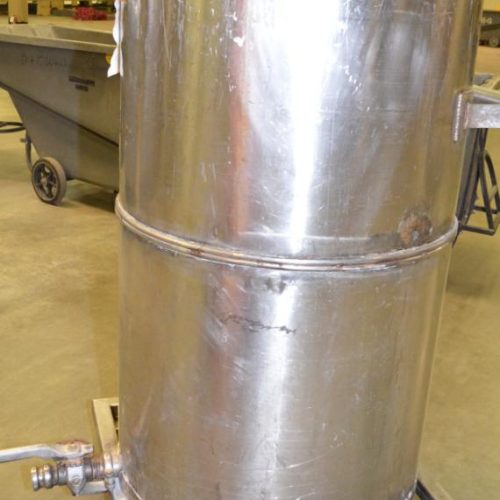 150 Gallon S/S Single Wall Vertical Portable Tote