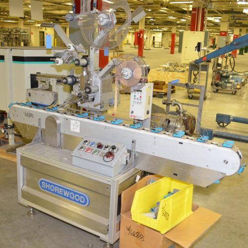 Shorewood Model 300W Conveyorized Top mounted Pressure Sensitive Labeler