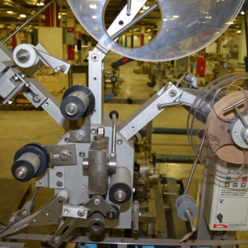 Shorewood Model 300W Conveyorized Top mounted Pressure Sensitive Labeler