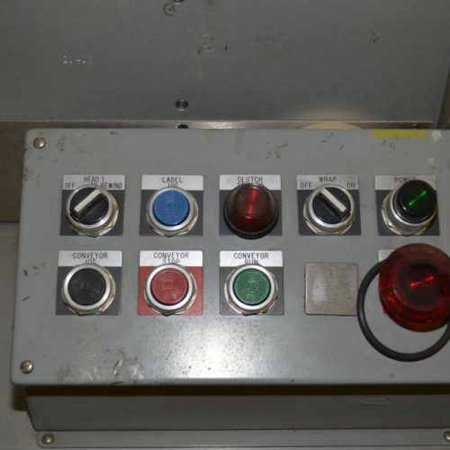 Shorewood Model 300W Conveyorized Top mounted Pressure Sensitive Labeler