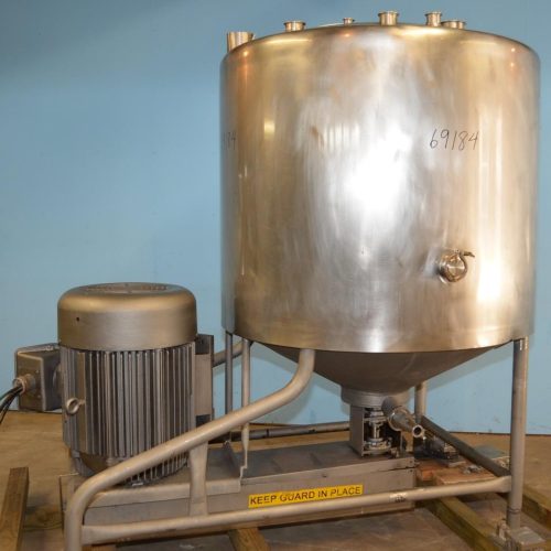 400 Gallon Breddo Model LOR 75 HP Round Single Wall S/S Liquifier