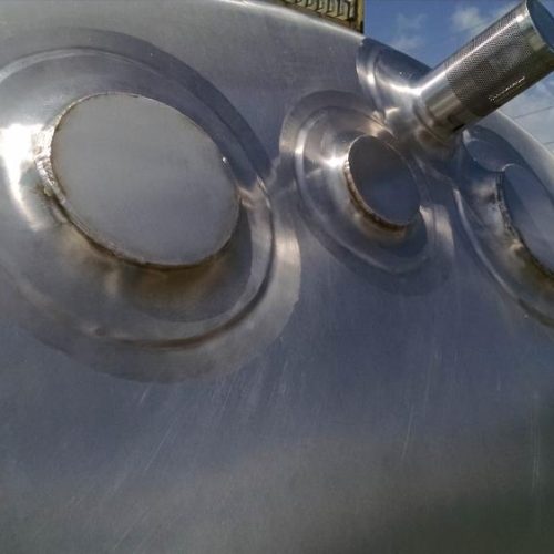12,000 Gallon A P V Crepaco S/S Single Wall Horizontal Agitated Tank
