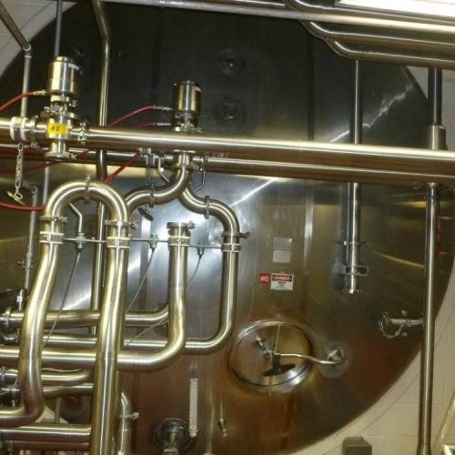 12,000 Gallon A P V Crepaco S/S Single Wall Horizontal Agitated Tank