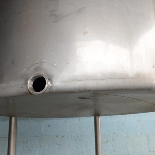 1,000 Gallon Mueller S/S Vertical Single Wall Top Mounted Sweep Agitated Tank