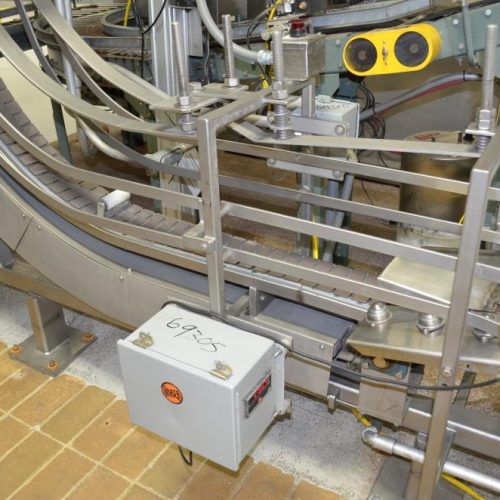 4.5 in W x 10.5 Ft H Discharge Delrin Lugged Incline Conveyor Belt