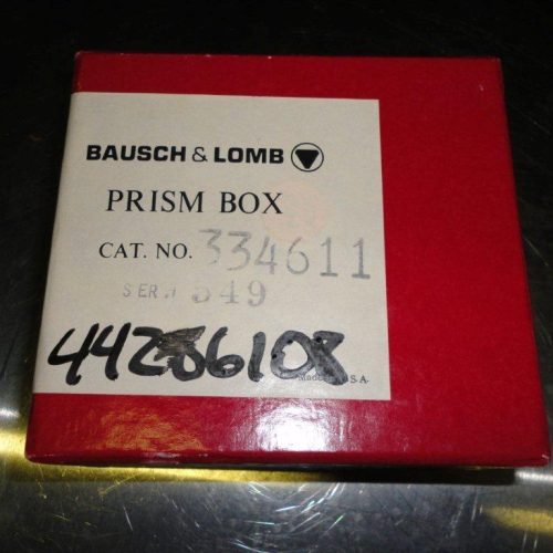 Milton Roy Model 334610 Refractometer with Bausch and Lomb Model 334611 Prism Box