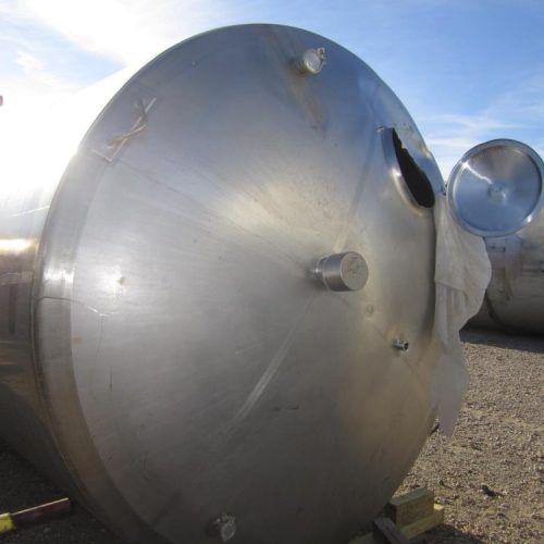 5,000 Gallon Feldmeier S/S Vertical Jacketed Turbine Agitated Tank
