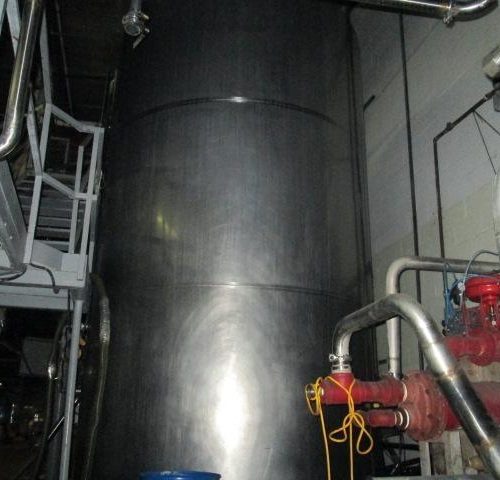 5,000 Gallon Feldmeier S/S Vertical Jacketed Turbine Agitated Tank